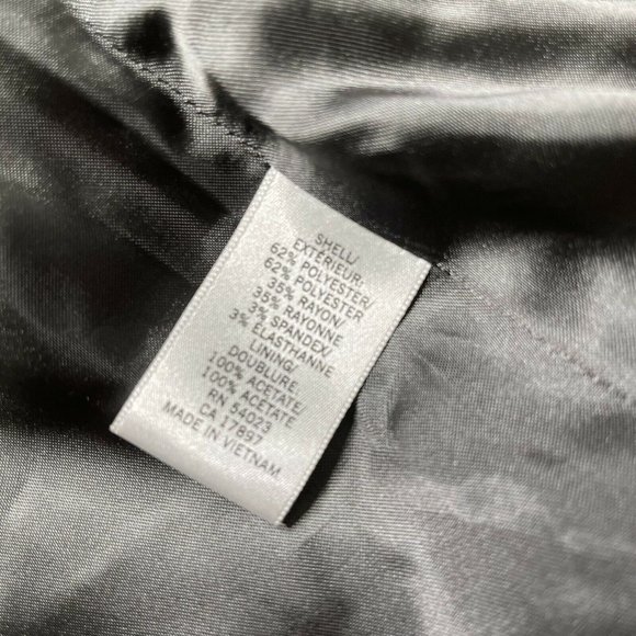 Banana Republic coat medium black Womens Long Peacoat jacket collared preppy - Picture 7 of 7